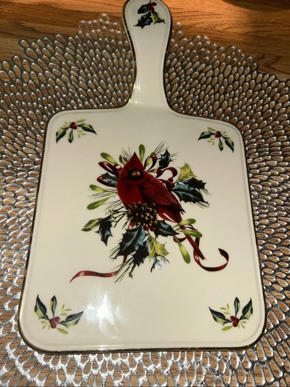 Lenox Winter Greetings Cheese Plate